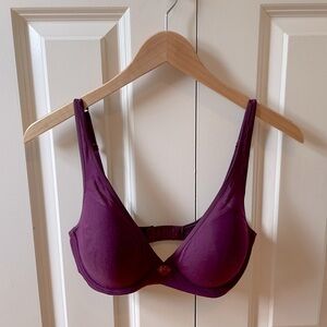 24/7 Cotton Plunge Bra in Mulberry - ThirdLove